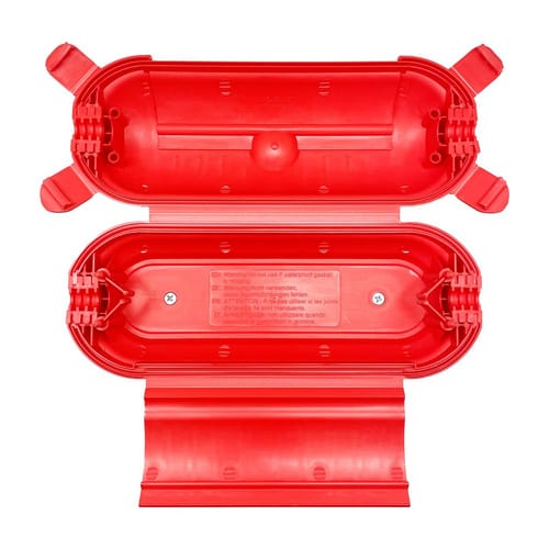 CASAYA Sicherheitsbox, IP44, 20x10x10 cm (BxHxT), Kunststoff, rot
