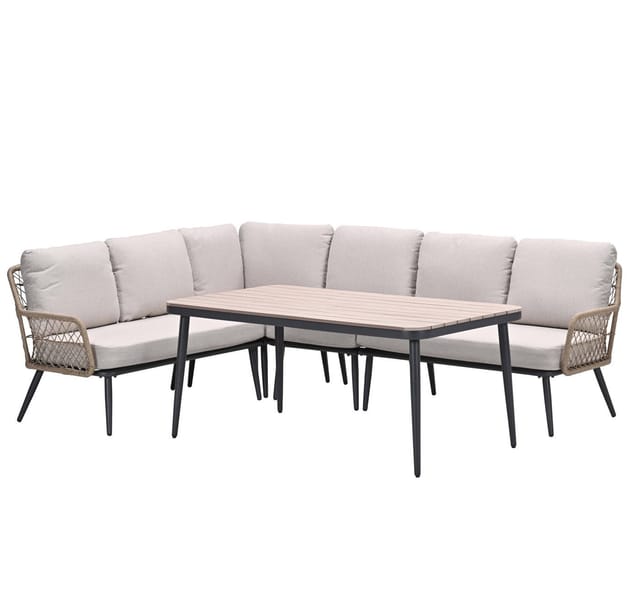 GARDEN IMPRESSIONS Loungeset »Allasio«, 6-teilig, inkl. Auflagen - schwarz
