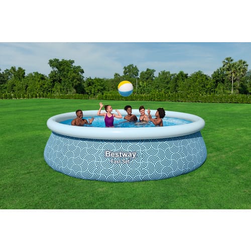 BESTWAY Pool » Fast Set™«, Aufstellpool-Set mit Filterpump,e Ø 457 x 107 cm, rund - grau