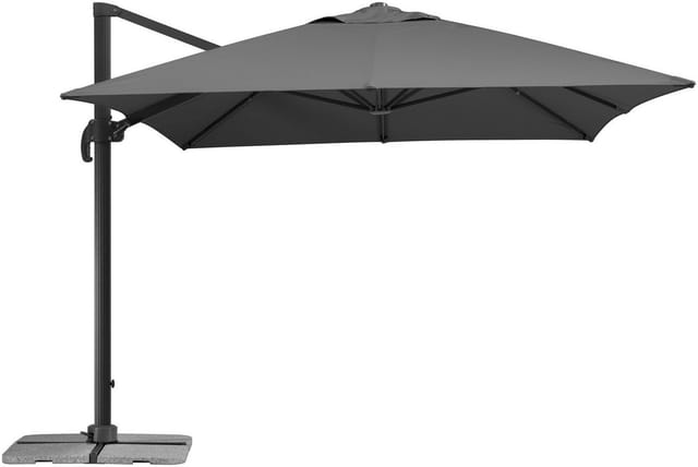 SCHNEIDER SCHIRME Ampelschirm »Rhodos Grande«, BxL: 400 x 300 cm, rechteckig, Sonnenschutzfaktor: 50+ - grau
