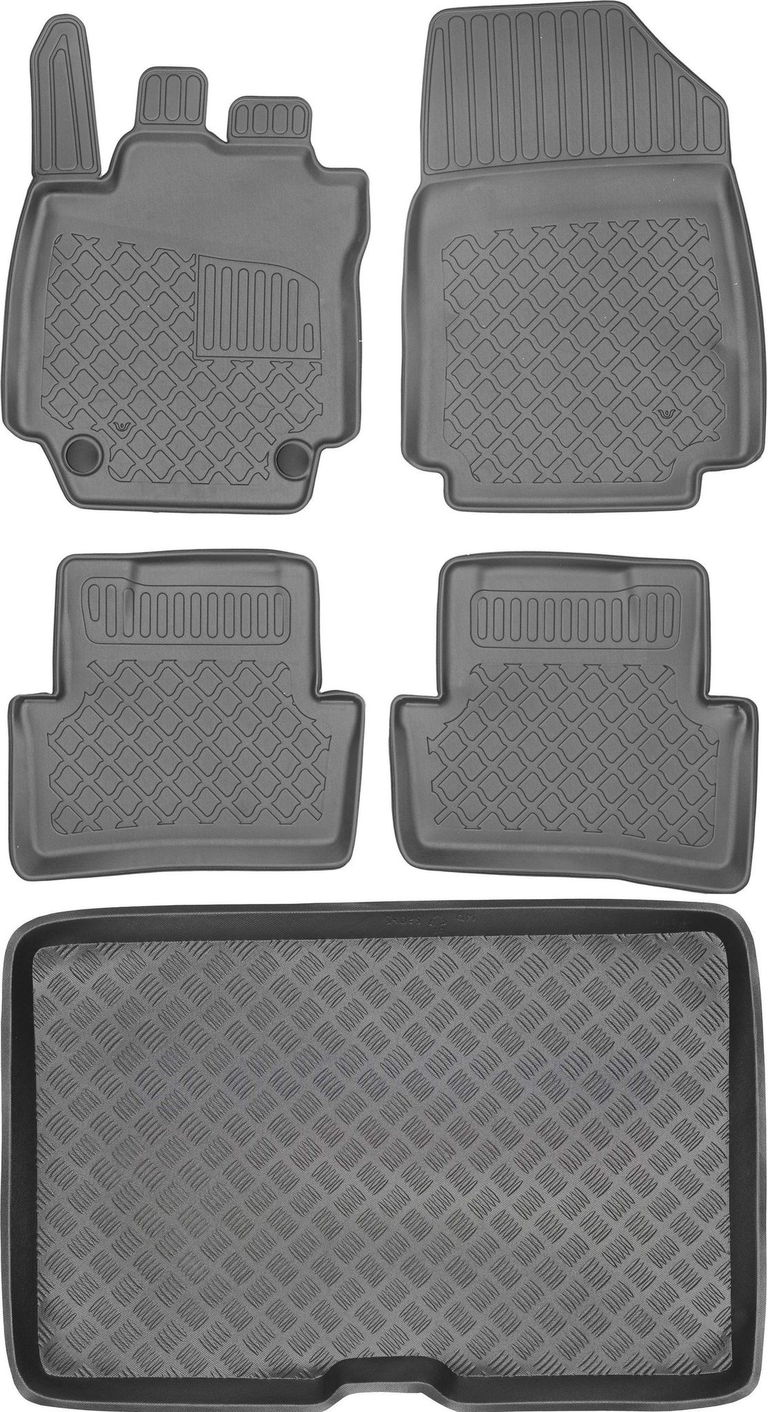 Renault Captur I Crossover (2013–2019) – Set – Automatten + Kofferraummatte