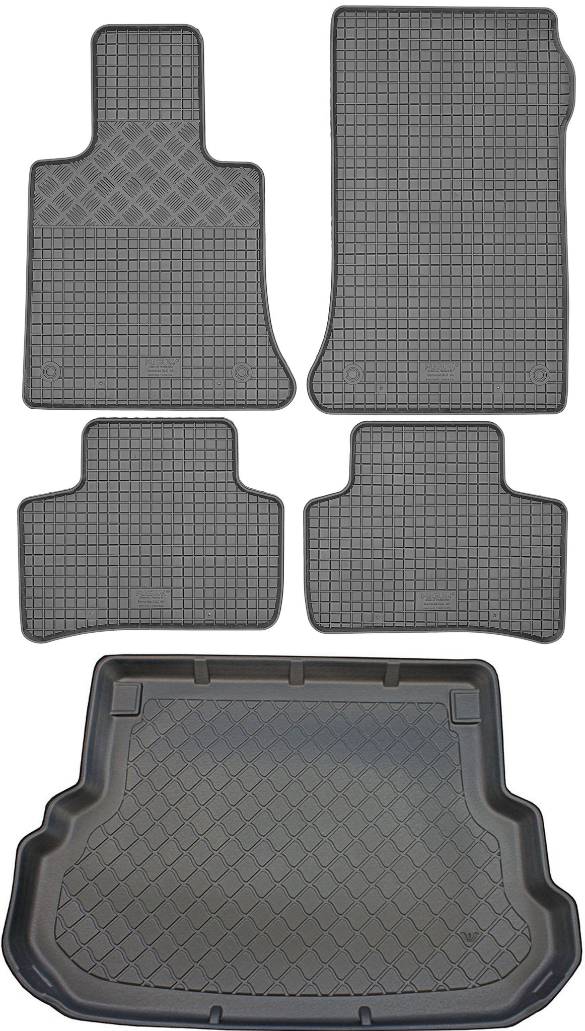Mercedes Glk X204 Suv (5-türer) Von 06.2008-08.2015 Set - Gummifußmatten + Kofferraummatte