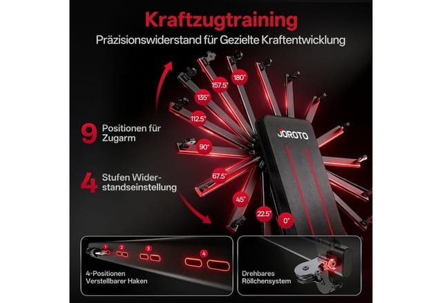 Verstellbare Hantelbank - Joroto - Joroto - Mehrere Positionen - Verstellbar - Schwarz