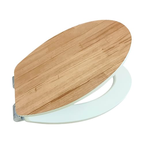 WELLWATER WC-Sitz »Holzoptik hell«, Soft-Close, Take-Off, MDF - braun