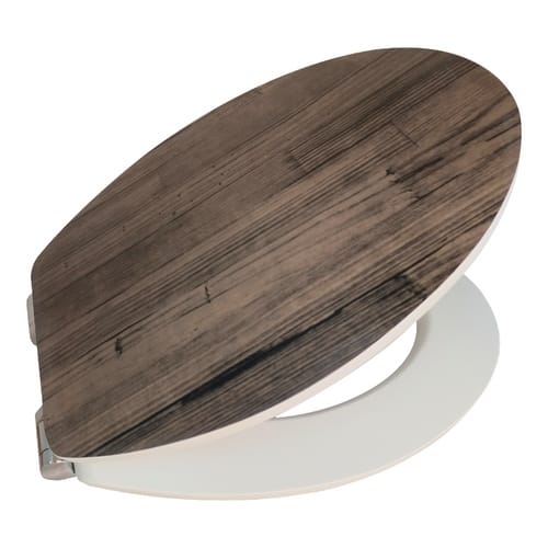 WELLWATER WC-Sitz »Holzoptik dunkel«, Soft-Close, Take-Off, MDF - braun