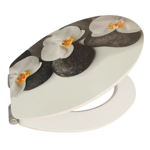 WELLWATER WC-Sitz »Orchidea«, Soft-Close, Take-Off, MDF - weiss