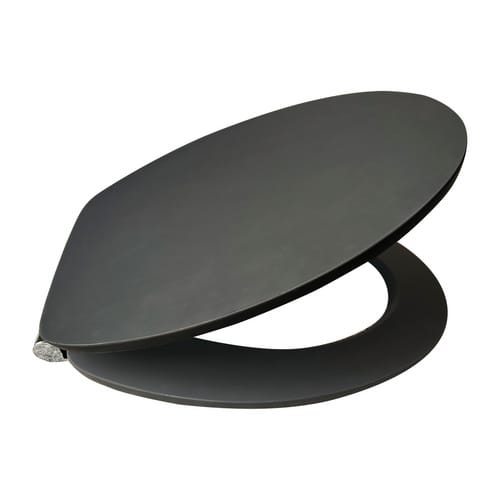 WELLWATER WC-Sitz, Soft-Close, Take-Off, MDF - schwarz
