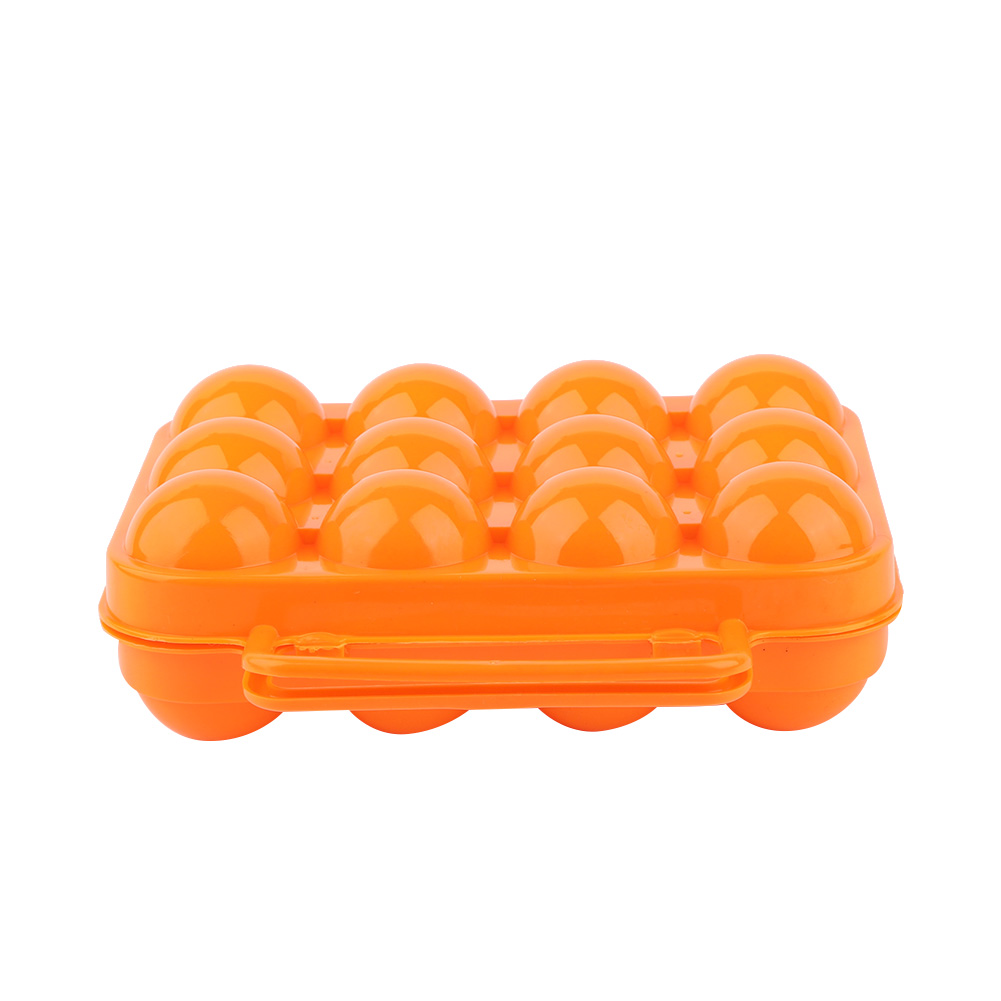 Doppelseitige Eierablage Aus Kunststoff, Aufbewahrungsbox, Behälterhalter, Behälter Mit Griff Für 12 Eier (orange)