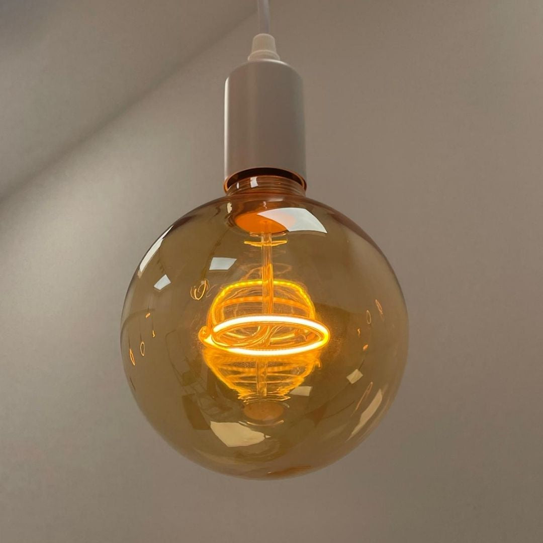 Dekorative Led-lampe E27 3 W Bernstein 1800 K – Schwebendes Ringlicht