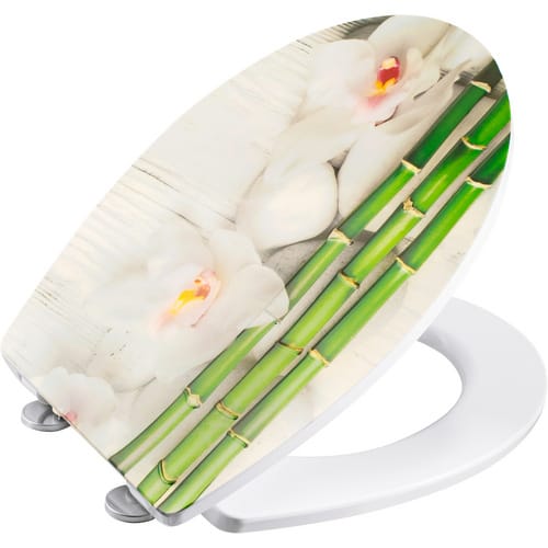 WELLWATER WC-Sitz »Relief Bambus«, Duroplast Relief, mit Absenkautomatik - bunt