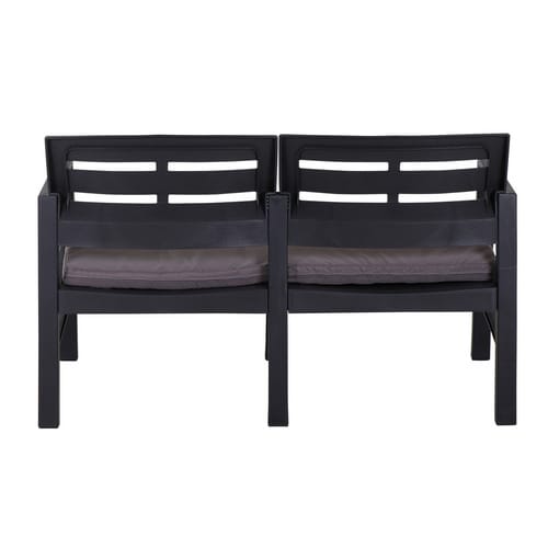 PROGARDEN Loungeset »Java«, 4 Sitzplätze, B: 84 cm, Kunststoff - grau