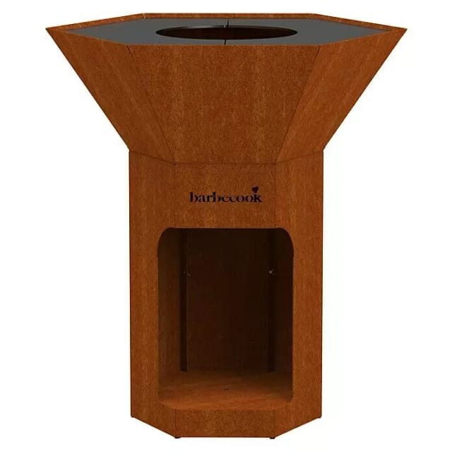 BARBECOOK Holzkohlegrill »Nestor«, LxBxH: 92 x 82 x 100 cm, Cortenstahl - braun