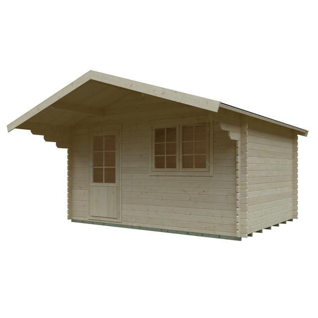Gartenhaus »Bergamo«, Holz, BxHxT: 439 x 264 x 423 cm (Außenmaß inkl. Dachüberstand) - beige