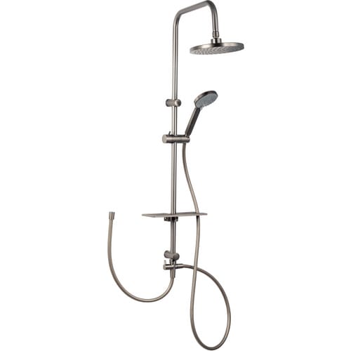 WELLWATER Duschsystem »Faella«, 3 Strahlarten, industrial - silberfarben