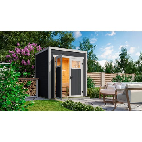Gartenhaus, NIKA 1 28 mm,graphitgrau