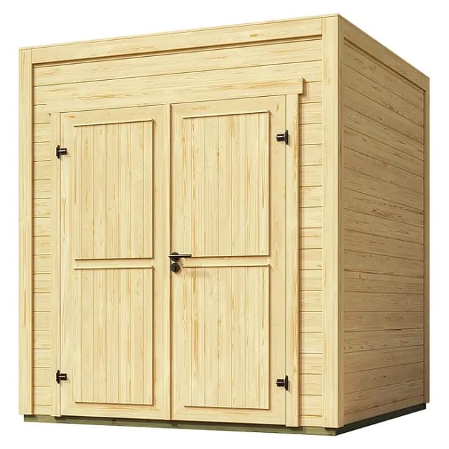 Gartenhaus, STELLA 1 28 mm, 200 x 200, natur - beige