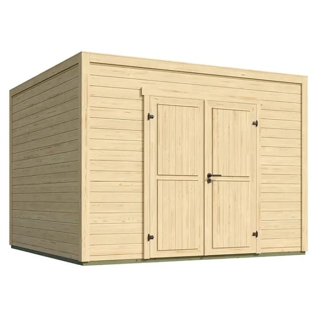 Gartenhaus, STELLA 3, 28 mm, 300 x 300 cm,natur - beige