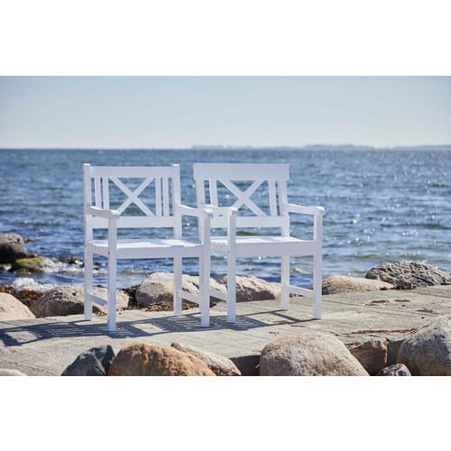 Cinas Gartenstuhl »Rosenborg«, BxHxT: 59 x 89 x 59 cm, Mahagoniholz, weiß - weiss
