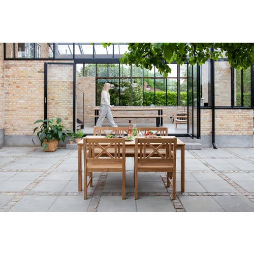 Cinas Gartenstuhl »Rosenborg«, BxHxT: 59 x 89 x 59 cm, Teakholz, braun