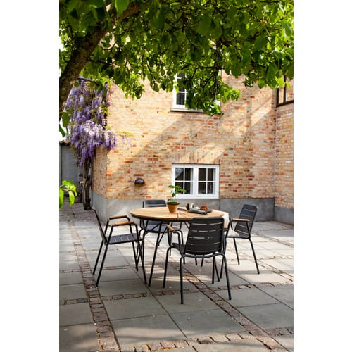 Cinas Gartenmöbelset »Ellen/parc«, 5 Sitzplätze, Teakholz, 6-teilig - silberfarben