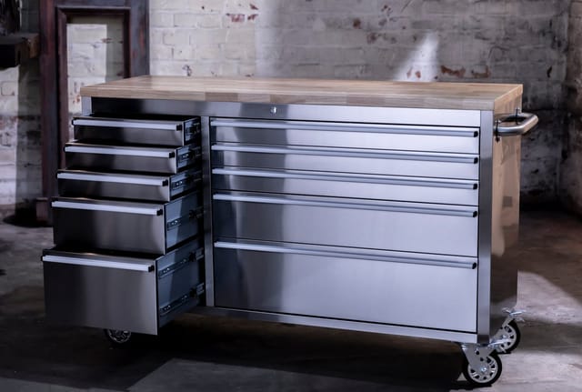 Ondis24 Werkstattwagen, BxHxT: 148 x 92 x 46,5 cm, Metall - silberfarben