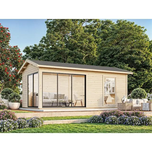 PALMAKO Gartenhaus »Amanda«, Aufstellmaße BxTxH: 639 x 340 x 280 cm, tauchgrundiert, Holz - braun
