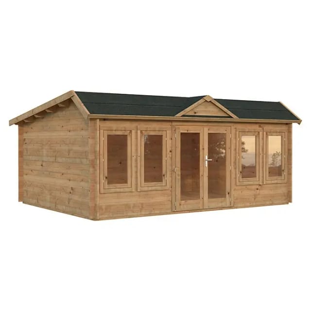 PALMAKO Gartenhaus »Claudia«, Aufstellmaße BxTxH: 578 x 425 x 249 cm, tauchgrundiert, Holz - braun