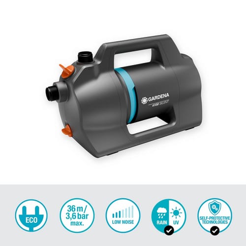 GARDENA Gartenpumpe »Silent«, Fördermenge: 4.100 l/h, 550 W - grau