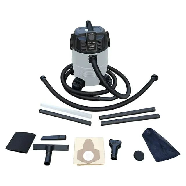 HEISSNER Nass-Trocken-Sauger-Filter, Teichschlammsauger, 1250-1400 Watt, 35L , schwarz - grau