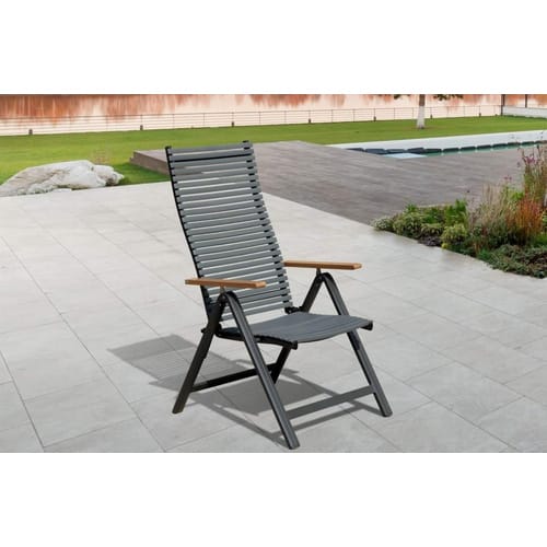 LECO Gartenstuhl »JUNO«, 2er-Set, max. Belastung 220 kg - grau