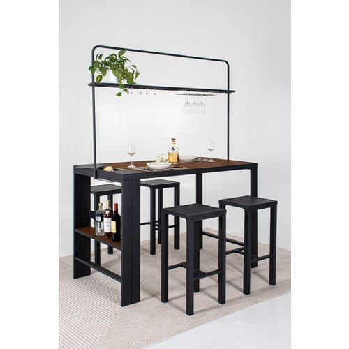 LECO Sitzgruppe »ELSA«, 4 Sitzplätze, max. Belastung 440 kg - grau