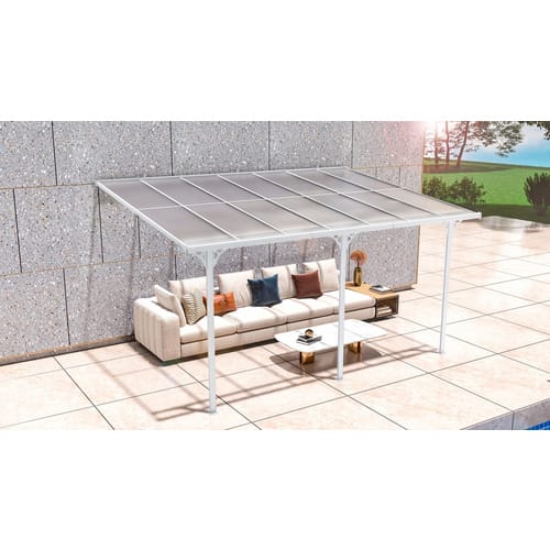 Westmann Terrassendach »Bruce«, BxHxT: 435 x 270 x 300 cm, Aluminium, weiß - weiss