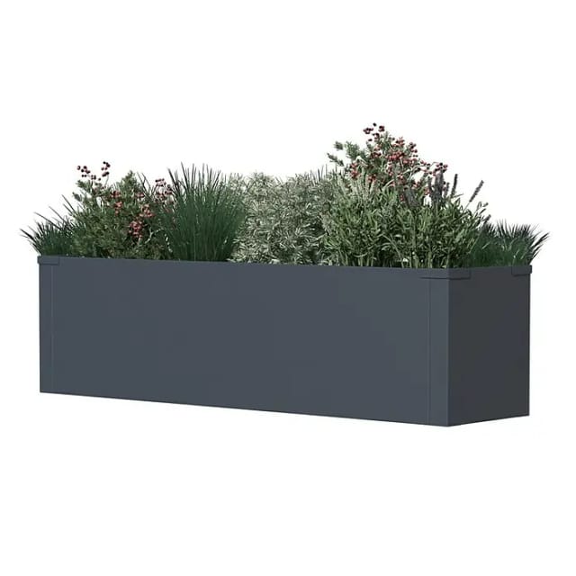 Westmann Pflanzkübel »Talus«, BxHxT: 100 x 27 x 25 cm, Stahl, anthrazit - grau