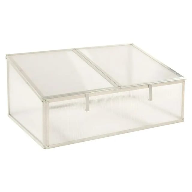 Westmann Frühbeetaufsatz »Genus 100«, BxHxT: 95 x 41 x 62 cm, Kunststoff, für Hochbeet Klassik - silberfarben