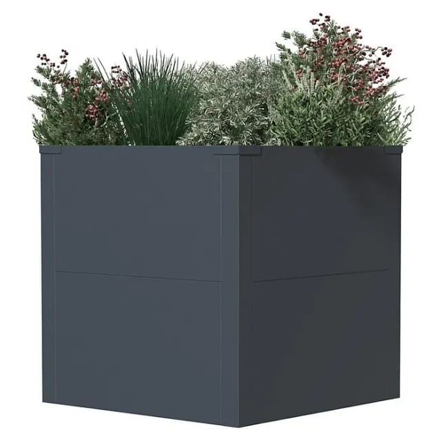 Westmann Pflanzkübel »Talus«, BxHxT: 50 x 50 x 50 cm, Stahl, anthrazit - grau
