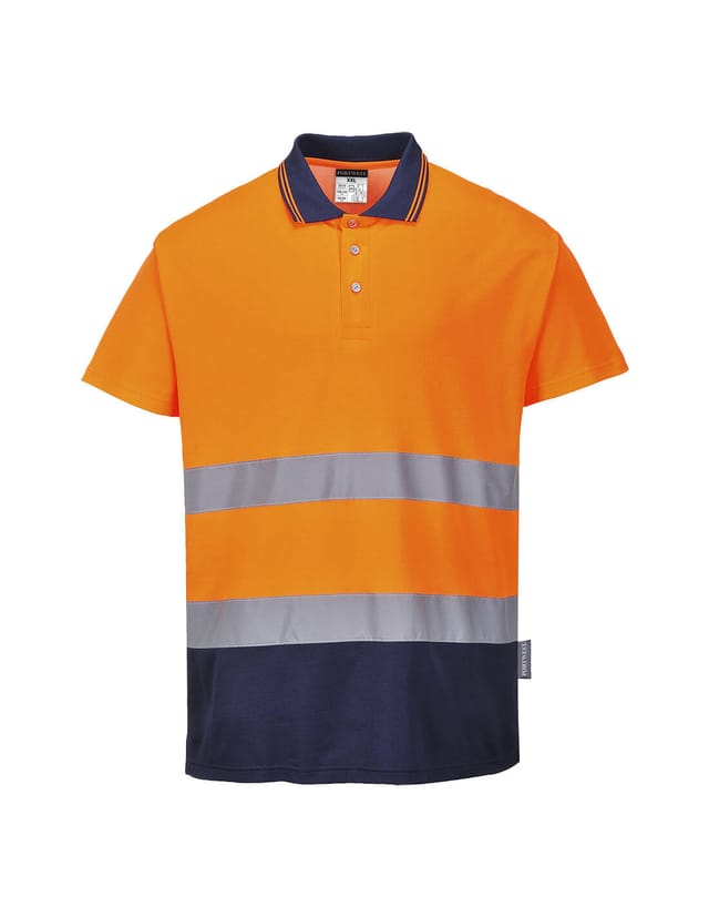 Polo Coton Comfort Couleur : Orange/marine Taille L - Portwest