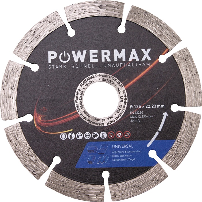 Powermax Diamanttrennscheibe Powermax Universal Ø 125 Mm Bohrung 22.23 Mmsegmentbreite 2,2 Mm Segmenthöhe 10 Mm
