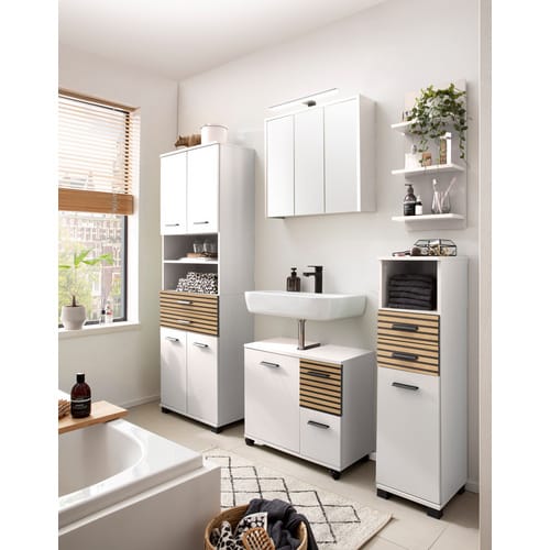 SCHILDMEYER Highboard »Katta«, BxH: 59,8 x 110,5 cm, mattweiß - weiss
