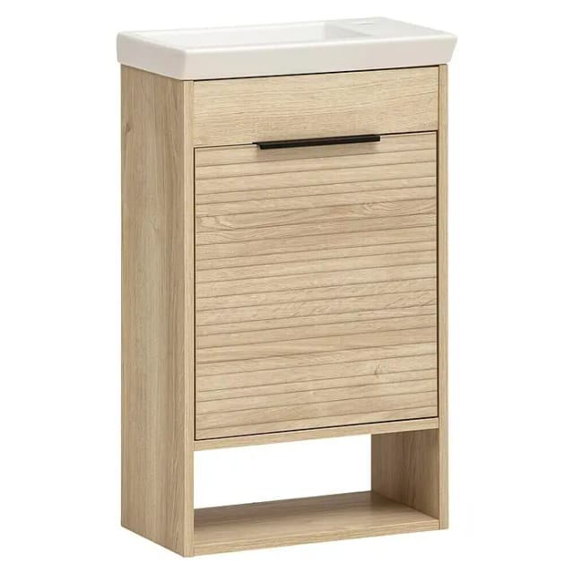 SCHILDMEYER Waschtisch »Mads«, BxH: 45,5 x 78 cm, weiß eiche - braun