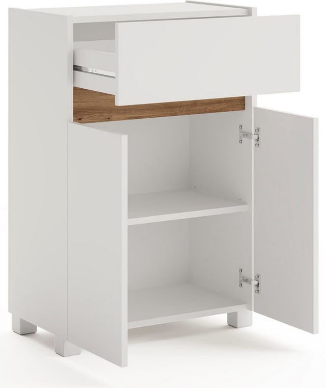SCHILDMEYER Highboard »Cosmo«, BxH: 57 x 164,5 cm, weiß - weiss