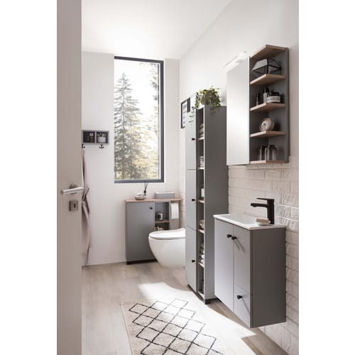 SCHILDMEYER Waschtisch &raquo;Lugo&laquo;, BxH: 50 x 60 cm, platingrau