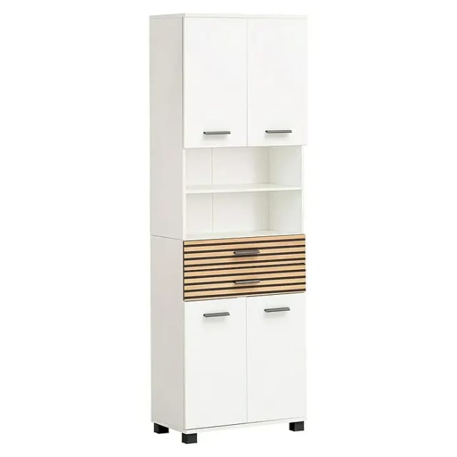 SCHILDMEYER Hochschrank »Katta«, BxH: 59,8 x 180,9 cm, mattweiß - weiss
