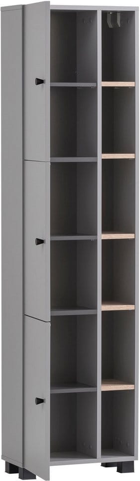 SCHILDMEYER Hochschrank &raquo;Lugo&laquo;, BxH: 45 x 167,6 cm, platingrau