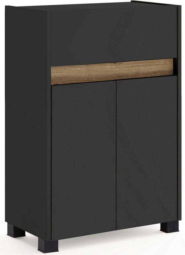 SCHILDMEYER Highboard »Cosmo«, BxH: 57 x 164,5 cm, anthrazit - schwarz