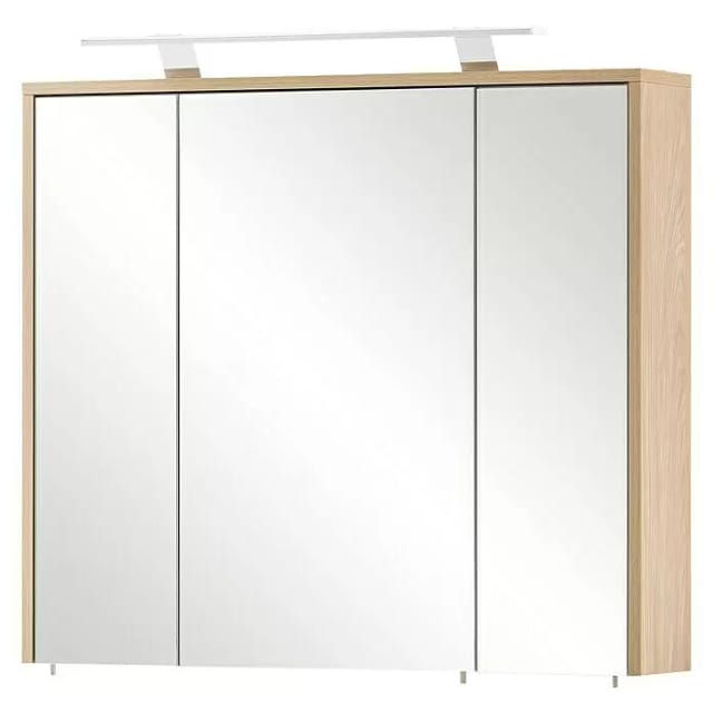 SCHILDMEYER LED-Spiegelschrank »Mali«, BxH: 83,3 x 77,3 cm, eiche hell - braun