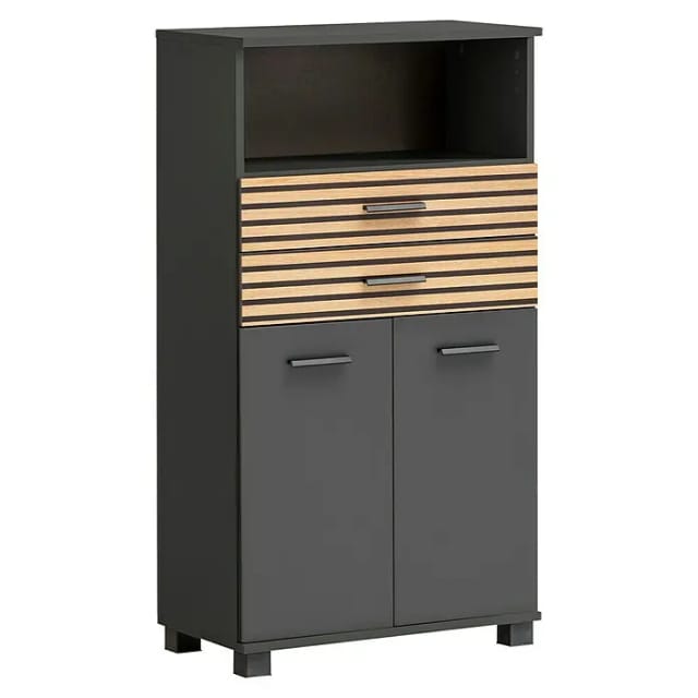 SCHILDMEYER Highboard »Katta«, BxH: 59,8 x 110,5 cm, anthrazit - schwarz