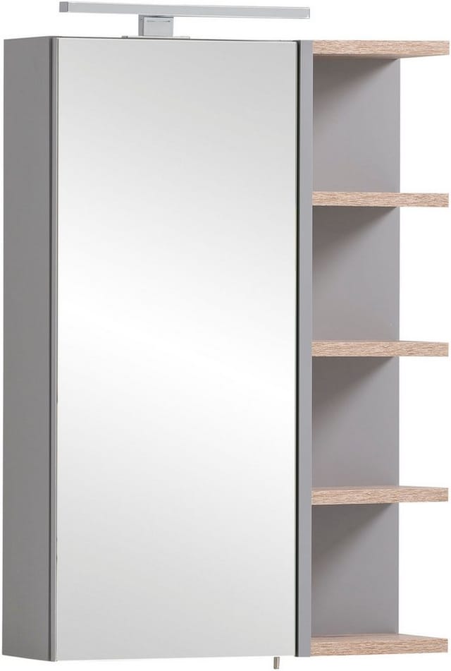 SCHILDMEYER LED-Spiegelschrank &raquo;Lugo&laquo;, BxH: 49,7 x 74,8 cm, platingrau