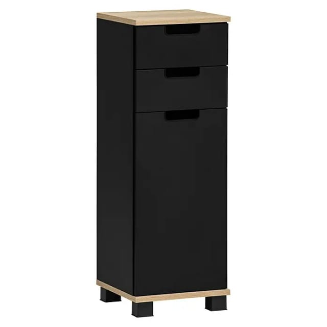 SCHILDMEYER Highboard »Emmik«, BxH: 30,3 x 88,1 cm, weiß eiche - schwarz