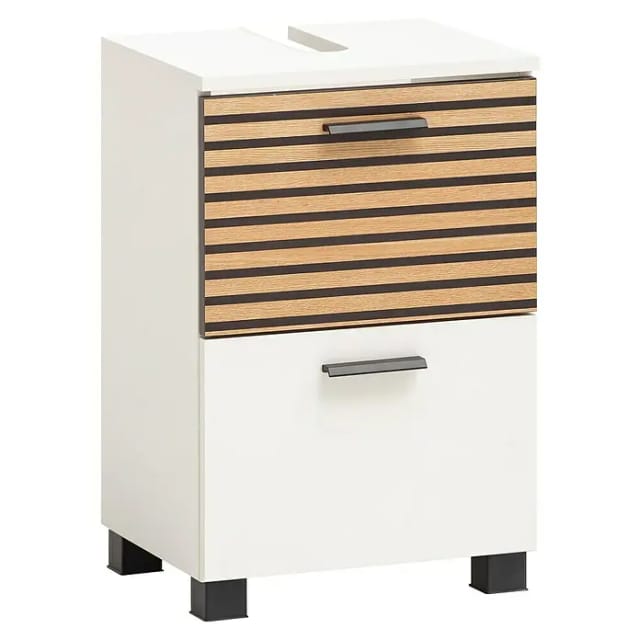 SCHILDMEYER Waschbeckenunterschrank »Katta «, BxH: 40,2 x 60,8 cm, mattweiß - weiss