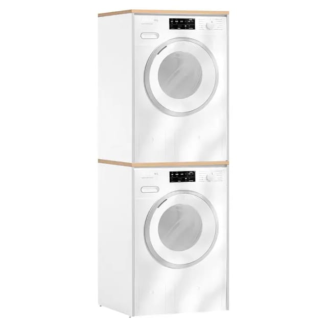 SCHILDMEYER Waschmaschinenschrank »Solea«, BxH: 67,1 x 96 cm, Set mattweiß - weiss